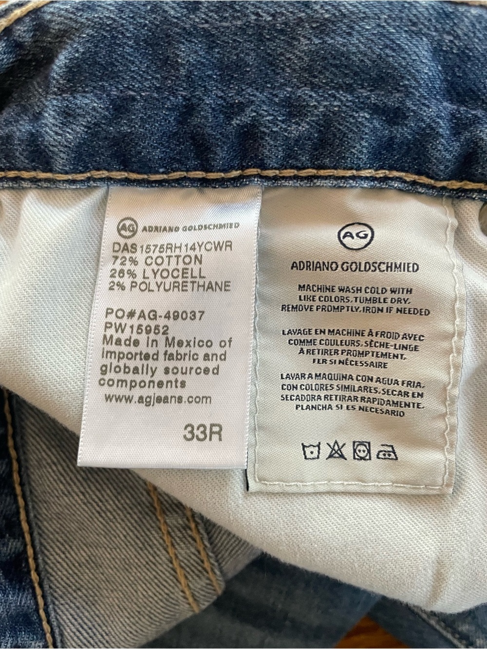 AG Adriano Goldschmied Ex-Boyfriend Slouchy Slim Jeans NWT Plus Size 33 - Picture 8 of 9